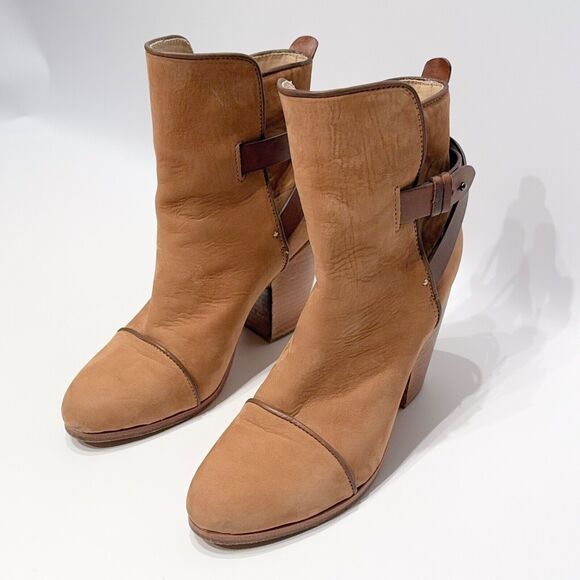 Rag & Bone Women’s Kinsey Brown Nubuck Leather Victorian Ankle Bootie Size 8.5 - Picture 12 of 16